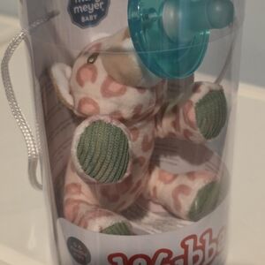 Mary Meyer Baby WubbaNub Pink and Green Pacifier Toy